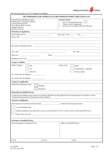 re-submission for approval of household/storey shelter plans