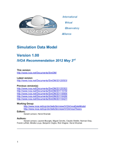IVOA Simulation Data Model (SimDM)