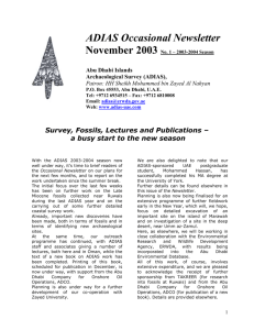 ADIAS November 2003 Newsletter