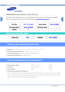 MSDS(Materials Safety Data Sheet) Samsung Cheil Industries Inc