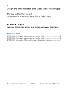 CARD 19 (A): Planning and Implementation of Technical Works