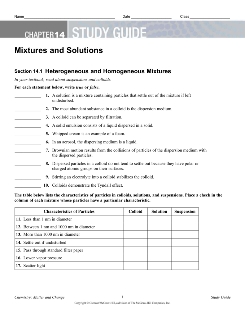 Chapter 14 Study Guide Chapter 14 Study Guide