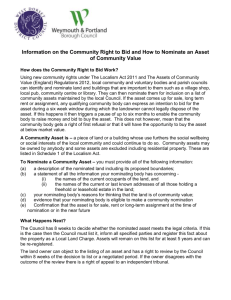 Community Right to Bid