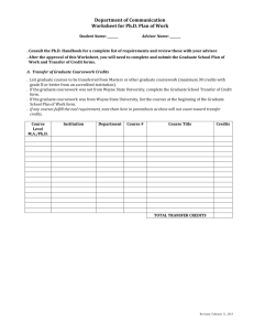 Ph.D. Coursework Worksheet