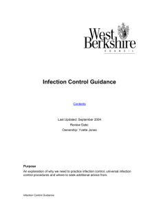 Infection Control in the community
