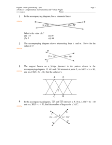 JMAP Worksheets by Topic ANGLES: Complementary