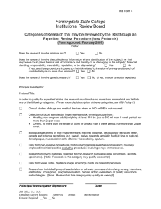 IRB Form 4 – Expedited Request