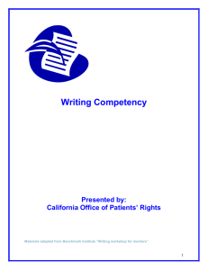 Writing Competency - Disability Rights California