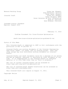 4. Problem Statement - Internet Engineering Task Force