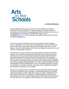 Arts in the schools - Kentucky Music Educators Association