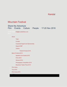 Kendal Mountain Festival | 19th