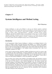 Systems Intelligence and Method Acting