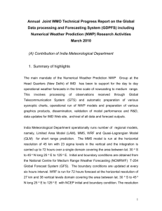 Annual Joint WMO Technical Progress Report on the Global Data