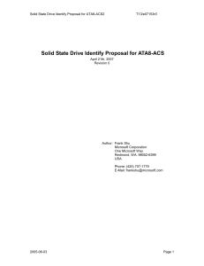 2 Description of Solid State Drive Identify Proposal