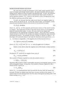 search radar range equation - Electrical and Computer Engineering