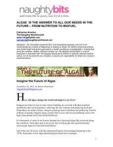 1. Algae Food Development and Recipes