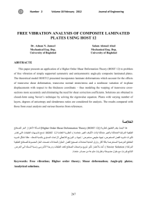 DYNAMIC ANALYSIS OF COMPOSITE LAMINATED PLATES