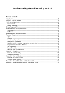 Appendix 1 – Disability - Wadham College