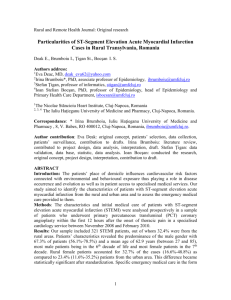 Particularities of ST-Segment Elevation Acute Myocardial Infarction