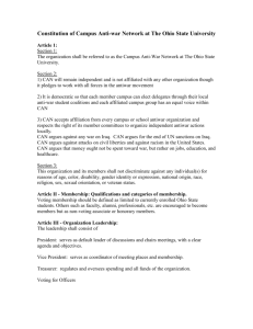 (Un-ratified) Constitution of Campus Anti-war Network