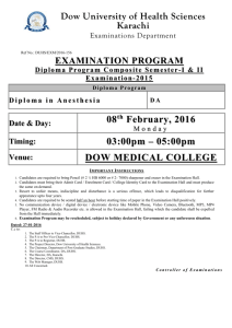 EXAMINATION PROGRAM Diploma Program Composite Semester