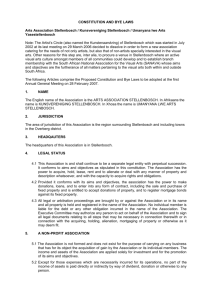 PROPOSED CONSTITUTION AND BYE LAWS