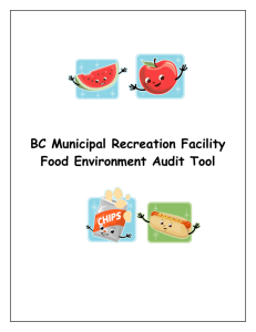 British Columbia Municipal Recreation Facility Food