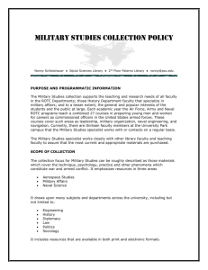 Military Studies - University Libraries