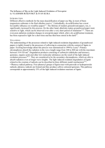 The Influence of Mg on the Light Induced Oxidation of Newsprint