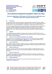 the european pressure equipment directive (ped)