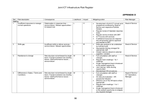 Item 6 - Appendix D - Joint ICT Infrastructure Risk Register