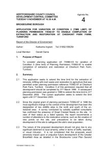 Application for Completion and Restoration of Cheshunt Park Farm