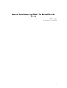 MAPPING MINORITIES AND THE MEDIA