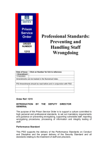 Professional Standards - Preventing and Handling Staff Wrongdoing