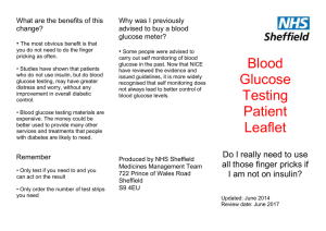 Blood Glucose Testing Patient Leaflet