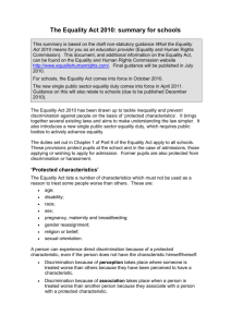 Equality Act 2010 for schools 63kb