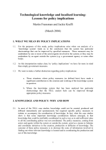 Draft Policy Implications Chapter