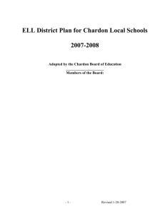 or ELL - Chardon Local Schools