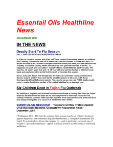 Essential Oils Healthline News
