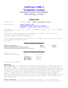 ENVIROCHEM TECHNOLOGIES - Strippable Coatings Temporary