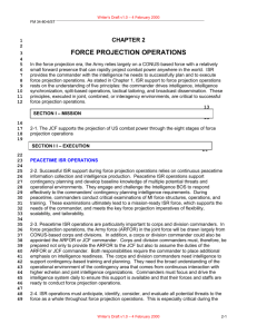 Chapter 2 - Intelligence Support to Force Projection