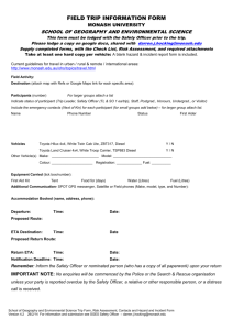 Field Trip Information & Risk Assessment Form