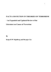 FACTS AND FICTION IN THEORIES OF TERRORISM