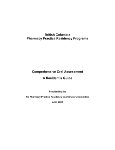 BC Residency Oral Assessment Guide April 2008