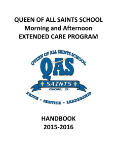 ECP Handbook 2015-2016 - Queen of All Saints School