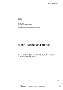 MEDAR/MEDATLAS Protocol
