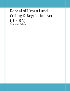 Repeal of Urban Land (Ceiling & Regulation) Act
