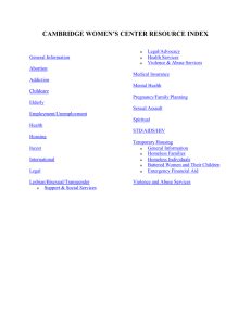 Resource Categories - The Women`s Center