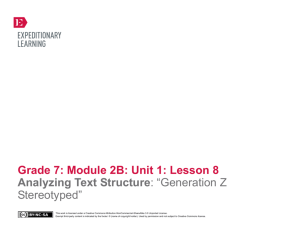 Grade 7 Module 2B, Unit 1, Lesson 8