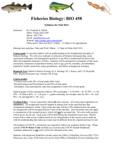 Fisheries Biology BIO 458/565